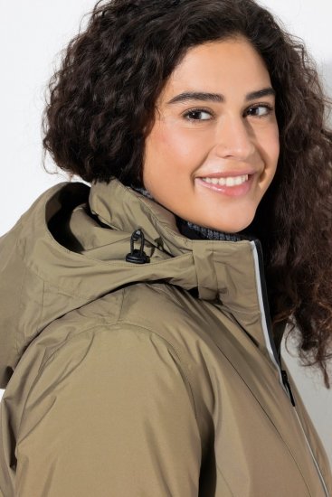 Ulla Popken 844034 Funkcionális dzseki Khaki - Dzsekik - Nagy méretű női dzsekik
