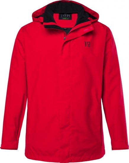 Jay-Pi 844210 Esőkabát összehajtható kapucnival Salsavörös - Kabátok - Nagyméretű Kabátok - 2XL-8XL