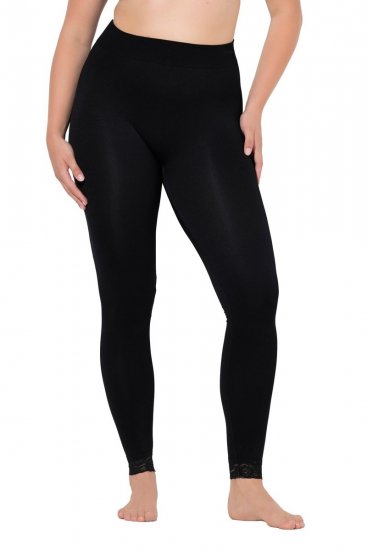 Ulla Popken 844563 Harisnyaleggings Fekete - Harisnyanadrágok & zoknik - 