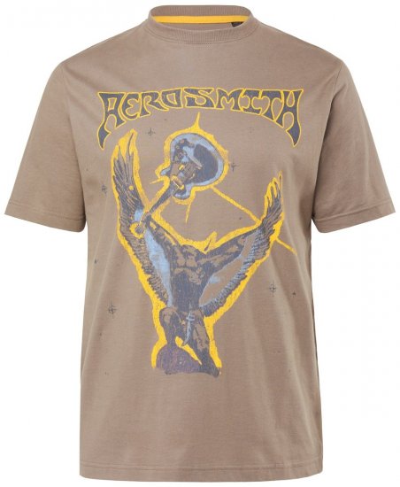 JP1880 844644 Aerosmith Póló Sötét taupe - Zenekaros pólók - Zenekaros pólók nagy méretben