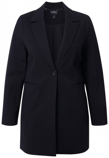Ulla Popken 844842 Jersey blézer Fekete - Blézerek - Blézerek plus size méretben nőknek