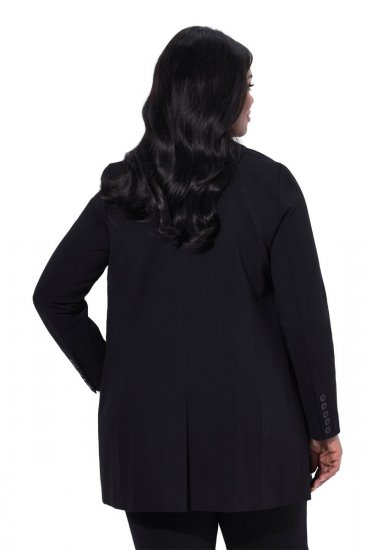 Ulla Popken 844842 Jersey blézer Fekete - Blézerek - Blézerek plus size méretben nőknek