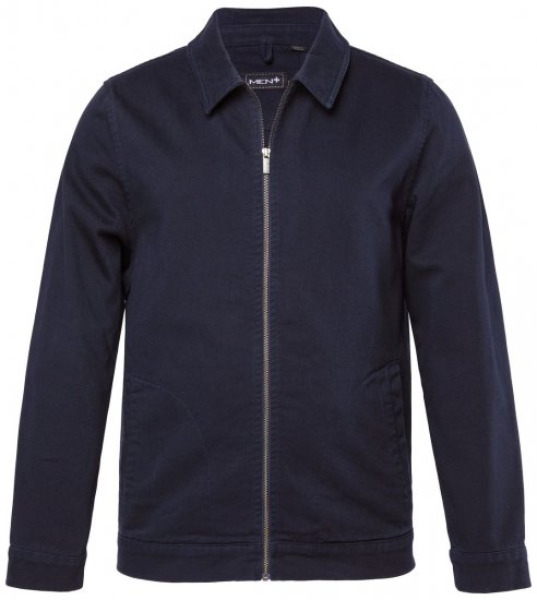 Men+ 876 Farmerdzseki cipzárral Sötétkék - Kabátok - Nagyméretű Kabátok - 2XL-8XL