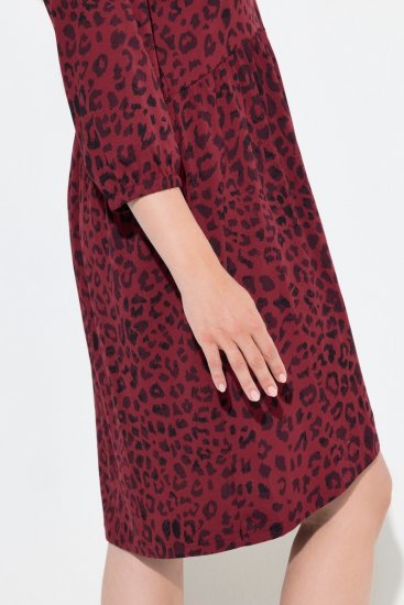 Ulla Popken 844945 A-vonalú jersey ruha V-nyakkal Szilva - Jersey ruhák - 