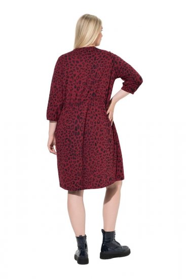 Ulla Popken 844945 A-vonalú jersey ruha V-nyakkal Szilva - Jersey ruhák - 