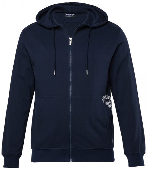 Men+ 957 Kapucnis pulóver cipzárral Sötétkék - Pulóverek & kapucnis pulóverek - Pulóverek & Kapucnis pulóver 2XL-12XL