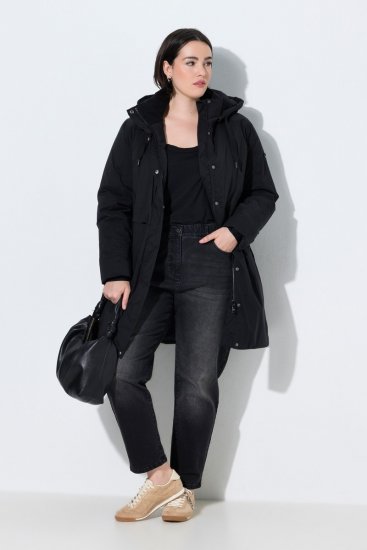 Ulla Popken 845111 Parka Fekete - Kabátok - Női plus size kabátok