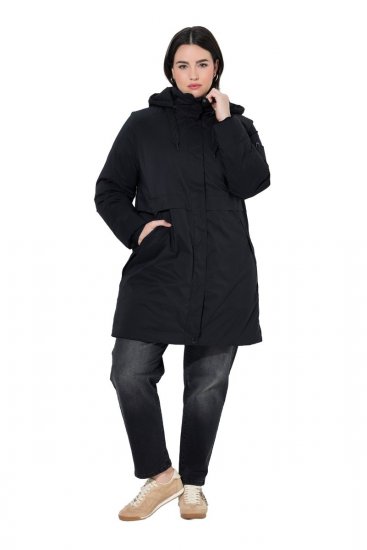 Ulla Popken 845111 Parka Fekete - Kabátok - Női plus size kabátok