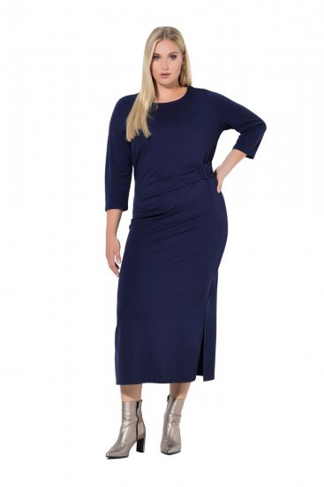 Ulla Popken 845705 Jersey ruha Sötétkék - Midi ruhák - Női midiruhák nagy méretben