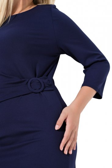 Ulla Popken 845705 Jersey ruha Sötétkék - Midi ruhák - Női midiruhák nagy méretben