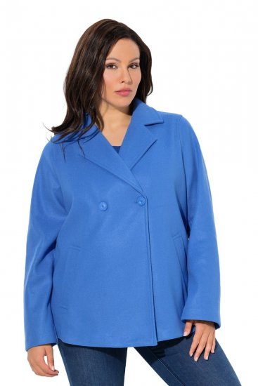 Ulla Popken 846021 Polár kabát Kék - Kabátok - Női plus size kabátok