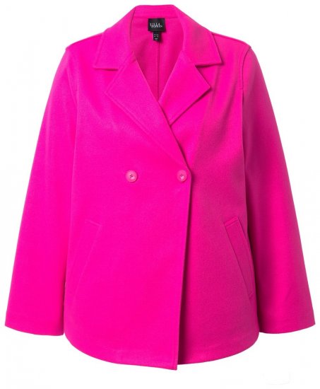 Ulla Popken 846021 Polár kabát Rózsaszín - Kabátok - Női plus size kabátok