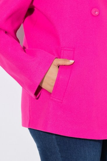Ulla Popken 846021 Polár kabát Rózsaszín - Kabátok - Női plus size kabátok