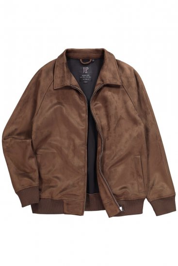 JP1880 846200 Bomber dzseki műirha hatással Sötétbarna - Kabátok - Nagyméretű Kabátok - 2XL-8XL