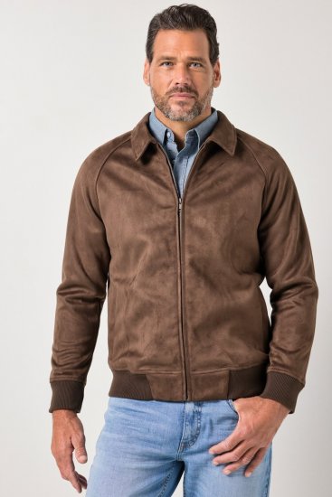 JP1880 846200 Bomber dzseki műirha hatással Sötétbarna - Kabátok - Nagyméretű Kabátok - 2XL-8XL