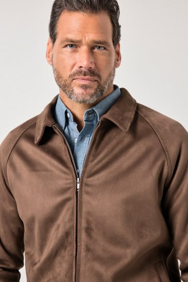 JP1880 846200 Bomber dzseki műirha hatással Sötétbarna - Kabátok - Nagyméretű Kabátok - 2XL-8XL