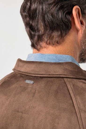 JP1880 846200 Bomber dzseki műirha hatással Sötétbarna - Kabátok - Nagyméretű Kabátok - 2XL-8XL