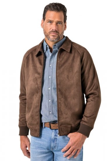 JP1880 846200 Bomber dzseki műirha hatással Sötétbarna - Kabátok - Nagyméretű Kabátok - 2XL-8XL
