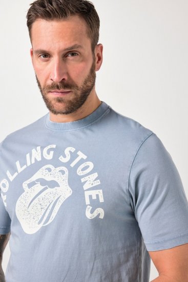 JP1880 846221 Rolling Stones Tongue Póló Világoskék - Zenekaros pólók - Zenekaros pólók nagy méretben