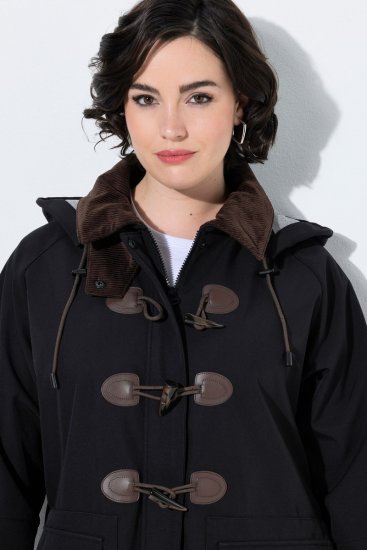 Ulla Popken 846278 Softshell kabát Fekete - Kabátok - Női plus size kabátok