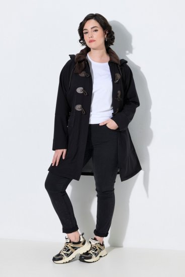 Ulla Popken 846278 Softshell kabát Fekete - Kabátok - Női plus size kabátok