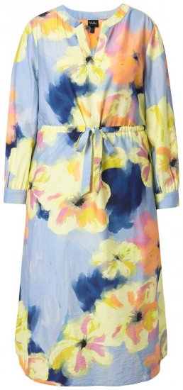 Ulla Popken 846330 Virágos maxiruha Világoskék - Maxi ruhák - Női plus size maxiruhák