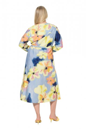 Ulla Popken 846330 Virágos maxiruha Világoskék - Maxi ruhák - Női plus size maxiruhák