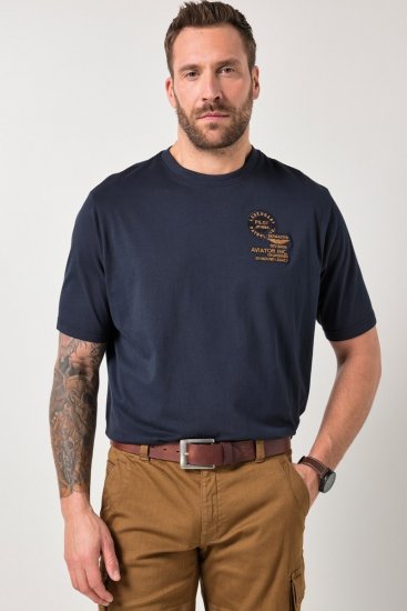 JP1880 846657 Póló bellyfit felvarrókkal Sötétkék TALL - TALL pólók - TALL Pólók