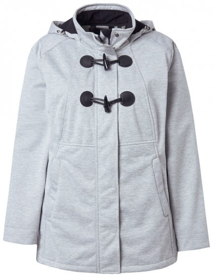 Ulla Popken 846744 Softshell dzseki Szürke melírozott - Dzsekik - Nagy méretű női dzsekik