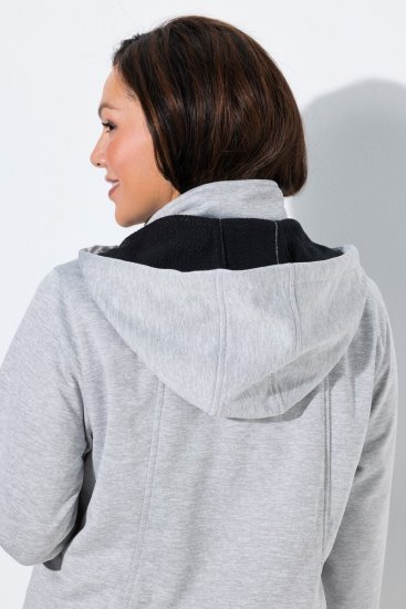 Ulla Popken 846744 Softshell dzseki Szürke melírozott - Dzsekik - Nagy méretű női dzsekik