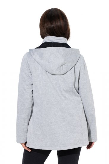 Ulla Popken 846744 Softshell dzseki Szürke melírozott - Dzsekik - Nagy méretű női dzsekik