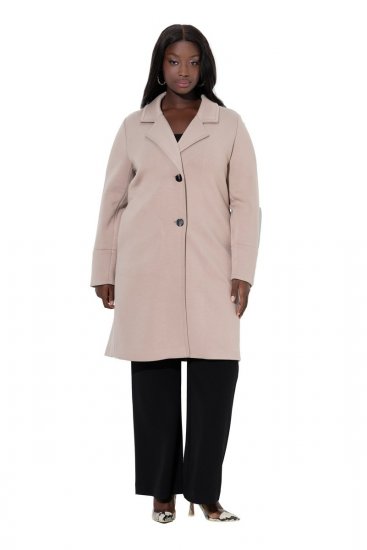 Ulla Popken 846929 Kabát Bézs - Kabátok - Női plus size kabátok