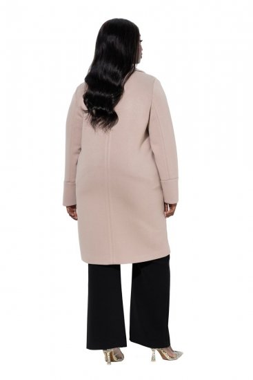 Ulla Popken 846929 Kabát Bézs - Kabátok - Női plus size kabátok