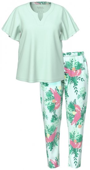 Ulla Popken 846971 Mintás pizsama Világoszöld - Pizsama/Loungewear - 
