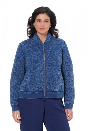 Ulla Popken 847035 Steppelt dzseki Denimkék - Dzsekik - Nagy méretű női dzsekik