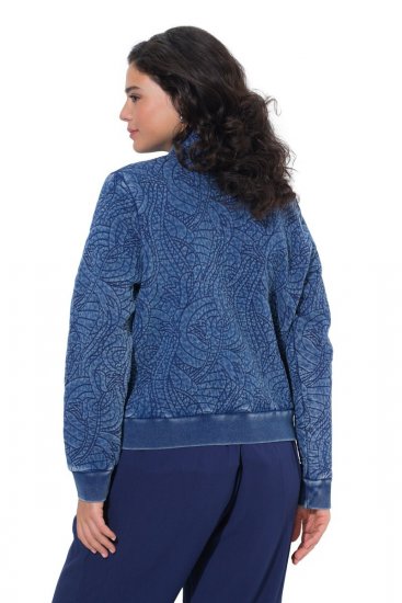 Ulla Popken 847035 Steppelt dzseki Denimkék - Dzsekik - Nagy méretű női dzsekik