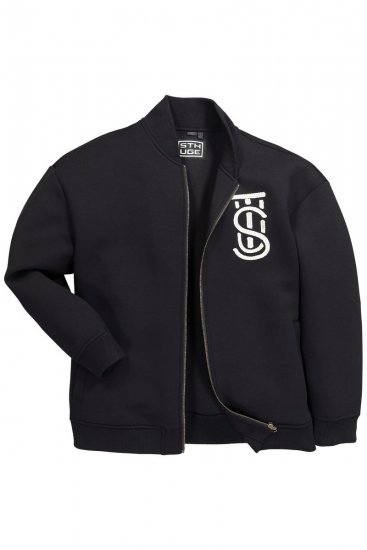 STHUGE 847083 Varsity dzseki scuba anyagból Fekete - Kabátok - Nagyméretű Kabátok - 2XL-8XL