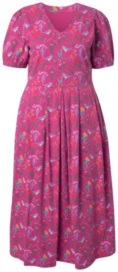 Ulla Popken 847409 Mintás maxiruha Bogyópiros - Maxi ruhák - Női plus size maxiruhák