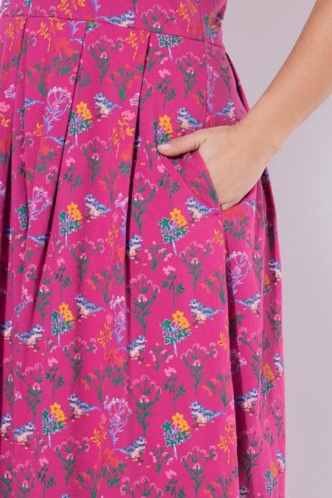 Ulla Popken 847409 Mintás maxiruha Bogyópiros - Maxi ruhák - Női plus size maxiruhák