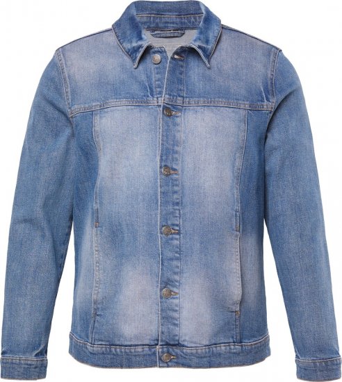 STHUGE 847739 Farmerdzseki vintage megjelenéssel Világoskék - Kabátok - Nagyméretű Kabátok - 2XL-8XL