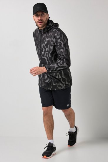Jay-Pi 847852 Ultrakönnyű outdoor dzseki fényvisszaverő mintával Fekete - Kabátok - Nagyméretű Kabátok - 2XL-8XL