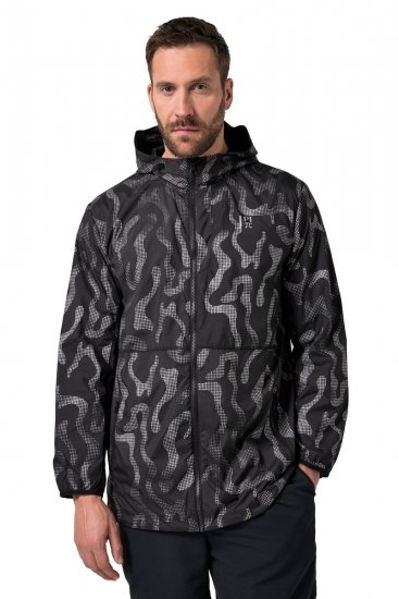 Jay-Pi 847852 Ultrakönnyű outdoor dzseki fényvisszaverő mintával Fekete - Kabátok - Nagyméretű Kabátok - 2XL-8XL