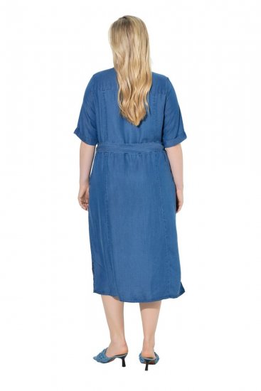 Ulla Popken 848491 Ingruha Denimkék - Midi ruhák - Női midiruhák nagy méretben