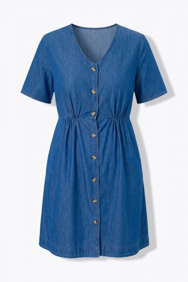 Ulla Popken 848597 Ingruha Denimkék - Ingruhák - 