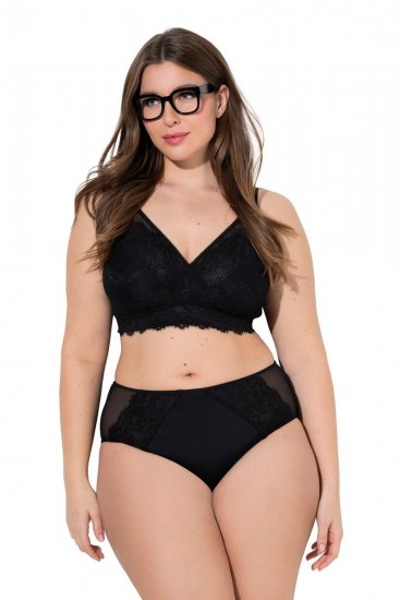 Ulla Popken 848693 Női boxeralsók csipkével Fekete - Alsók - 