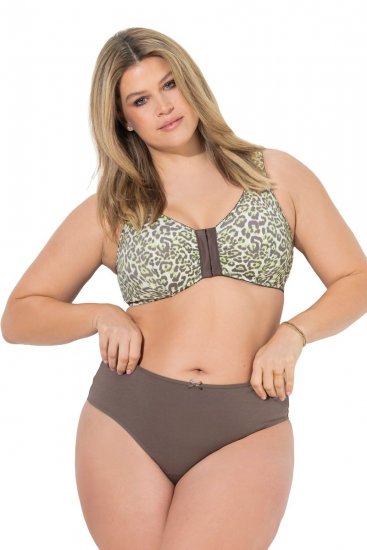 Ulla Popken 848826 Állatmintás tangák 3 db Taupe - Alsók - 