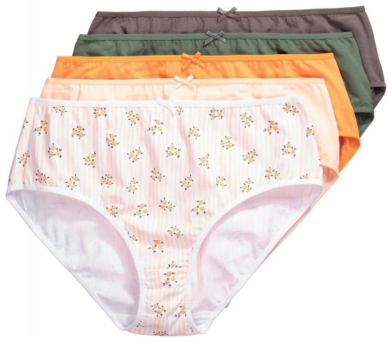 Ulla Popken 849098 Virágos alsók 6 db Narancssárga - Alsók - 