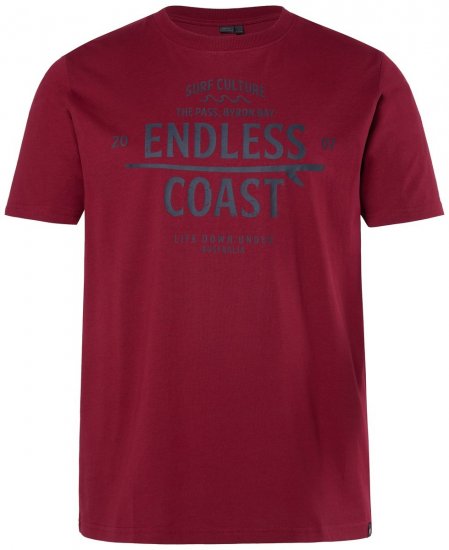 Men+ 448 Póló Endless Coast Rézbarna - Pólók - Nagyméretű pólók - 2XL-14XL