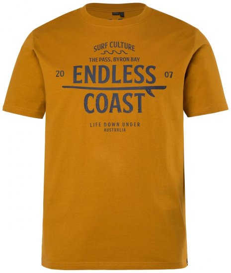 Men+ 448 Póló Endless Coast Világos mogyoró - Pólók - Nagyméretű pólók - 2XL-14XL