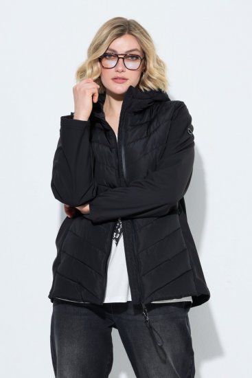 Ulla Popken 849472 Steppelt dzseki Fekete - Dzsekik - Nagy méretű női dzsekik